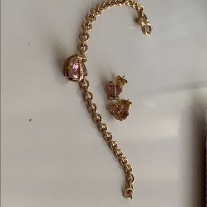 Matching earrings and bracelet